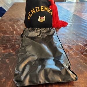 Vintage Bendemeer Masonic Fez Hat Felt w/ Pin & Tassel Shriner 7 1/4 Mens Gemsco